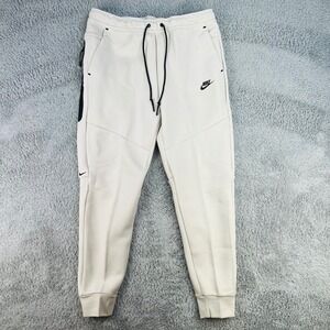 Nike Tech Fleece Joggers Mens Large Cream Beige Slim Tapered Gym NWT Athleisure